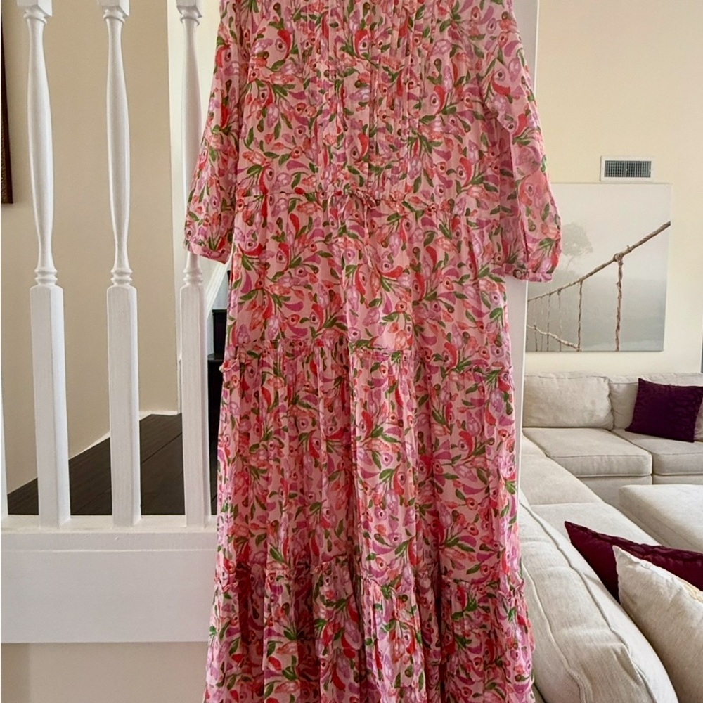 Banjanan Floral Pink Maxi Dress Size Small